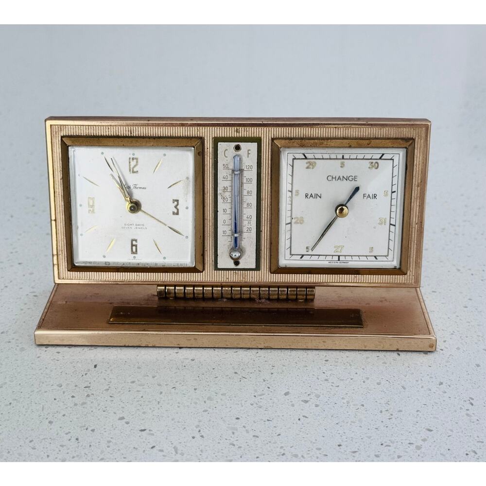 Seth Thomas Clock, Barometer, Thermometer - Picture 3 of 4